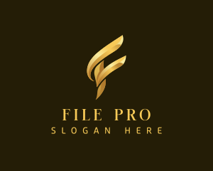 Luxury Elegant Letter F logo design