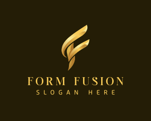 Luxury Elegant Letter F logo design