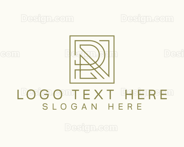 Minimal Abstract Square Letter R Logo