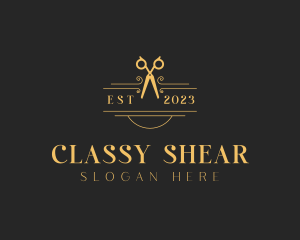 Luxury Dressmaker Shears logo design