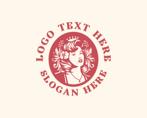 Female Floral Hairstylist logo