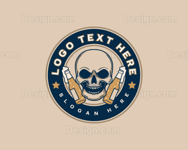 Brewery Beer Skull Logo