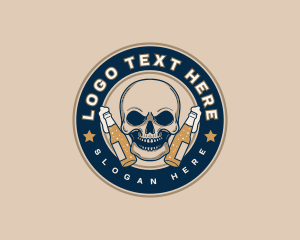 Brewery Beer Skull logo