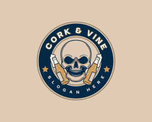 Brewery Beer Skull logo design