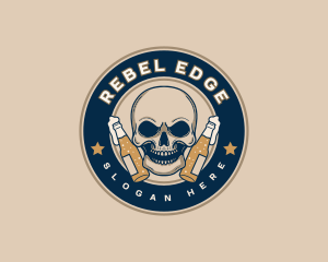 Brewery Beer Skull logo design