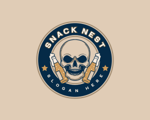 Brewery Beer Skull logo design