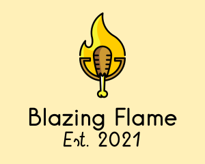 Flame Fried Chicken  logo design