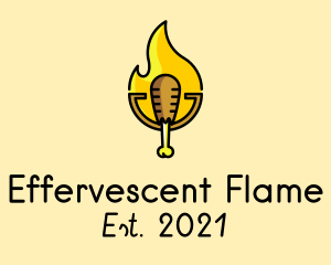 Flame Fried Chicken  logo design