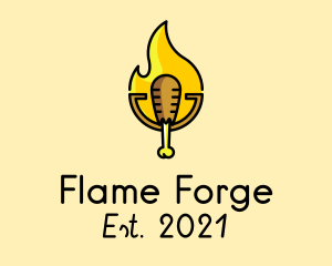 Flame Fried Chicken  logo design