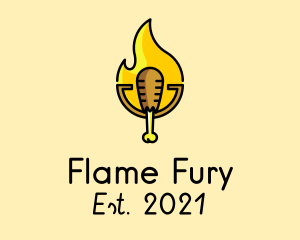 Flame Fried Chicken  logo design