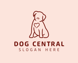 Dog Pet Heart logo design