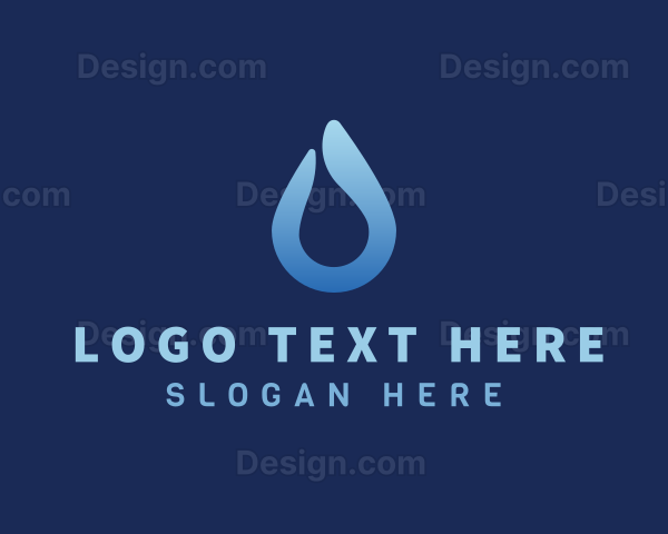 Water Liquid Droplet Logo