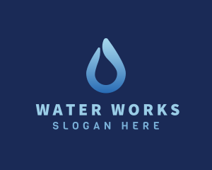 Water Liquid Droplet logo design