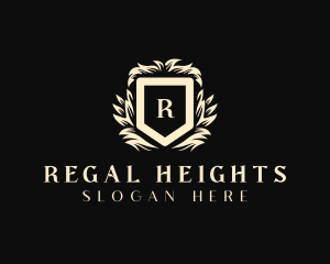 Wreath Shield Regal College  logo design