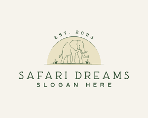 Wildlife Elephant Safari logo design