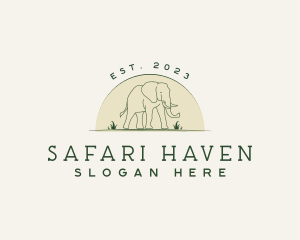 Wildlife Elephant Safari logo design