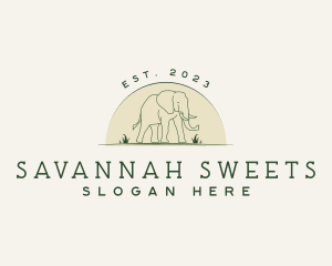 Wildlife Elephant Safari logo design