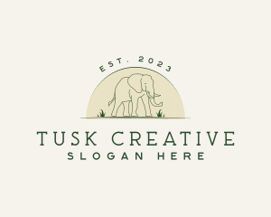 Wildlife Elephant Safari logo design