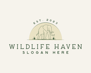 Wildlife Elephant Safari logo design