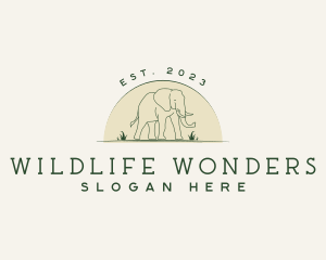 Wildlife Elephant Safari logo design