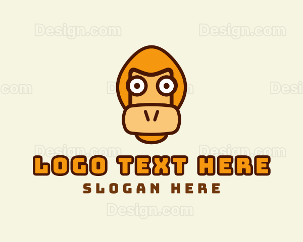 Monkey Orangutan Face Logo