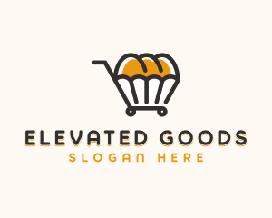 Bread Shopping Cart logo design