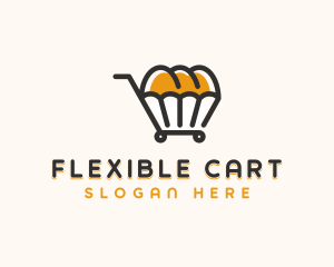 Bread Shopping Cart logo design