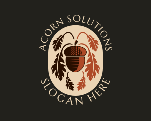 Nature Acorn Leaf  logo