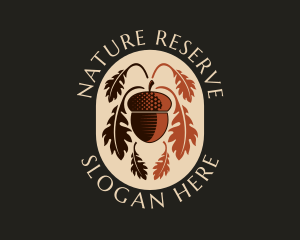 Nature Acorn Leaf  logo design