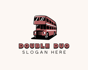 Double Decker Bus Vehicle logo design