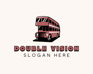 Double Decker Bus Vehicle logo design