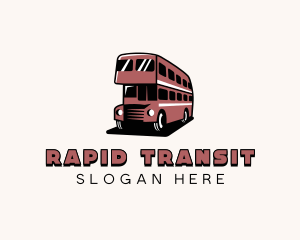 Double Decker Bus Vehicle logo