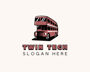 Double Decker Bus Vehicle logo design