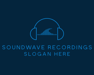 Headphone Sound Wave logo design