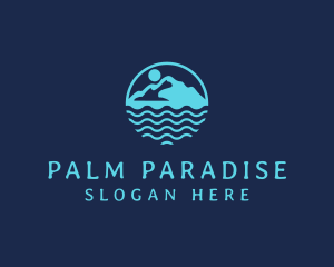 Travel Island Paradise logo design