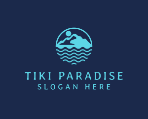 Travel Island Paradise logo design