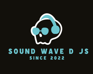 Skull Headphones DJ logo