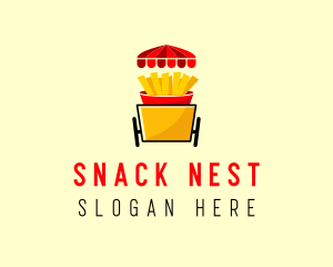 Fries Food Cart  logo design