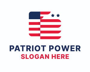 America Flag Patriot logo design