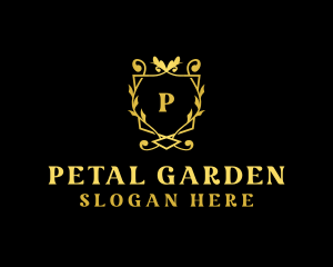 Floral Shield Hotel logo design