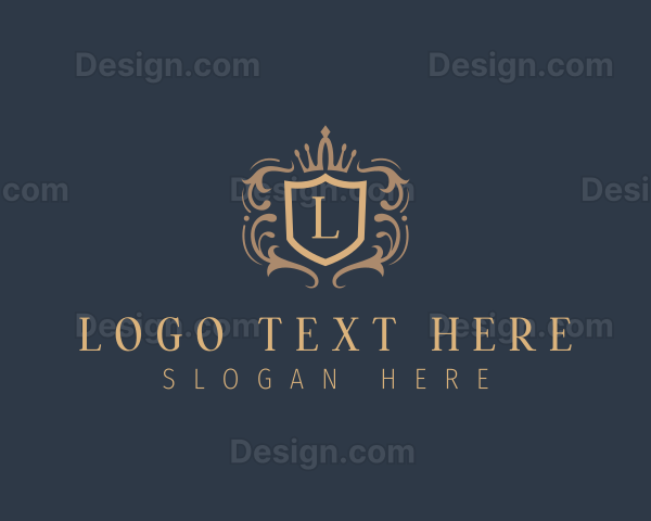 Luxury Heraldic Crown Shield Logo