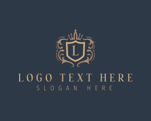 Luxury Heraldic Crown Shield  logo