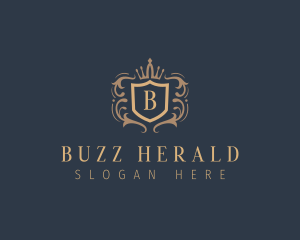 Luxury Heraldic Crown Shield  logo design