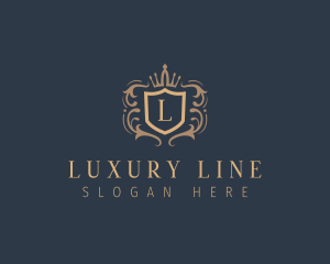 Luxury Heraldic Crown Shield  logo design