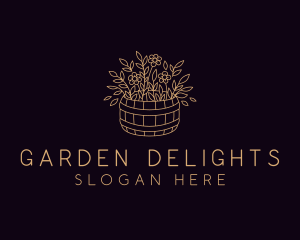 Garden Flower Plant logo design