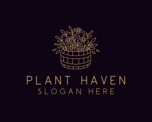 Garden Flower Plant logo design