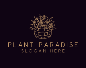 Garden Flower Plant logo design