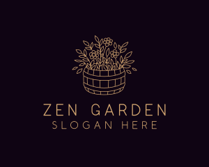 Garden Flower Plant logo design