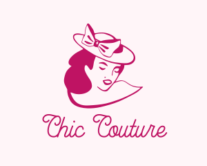 Fashion Hat Woman  logo design