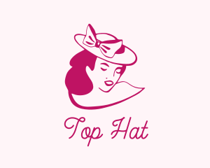 Fashion Hat Woman  logo design